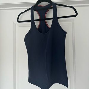 Lululemon waist length cool racer back navy luon